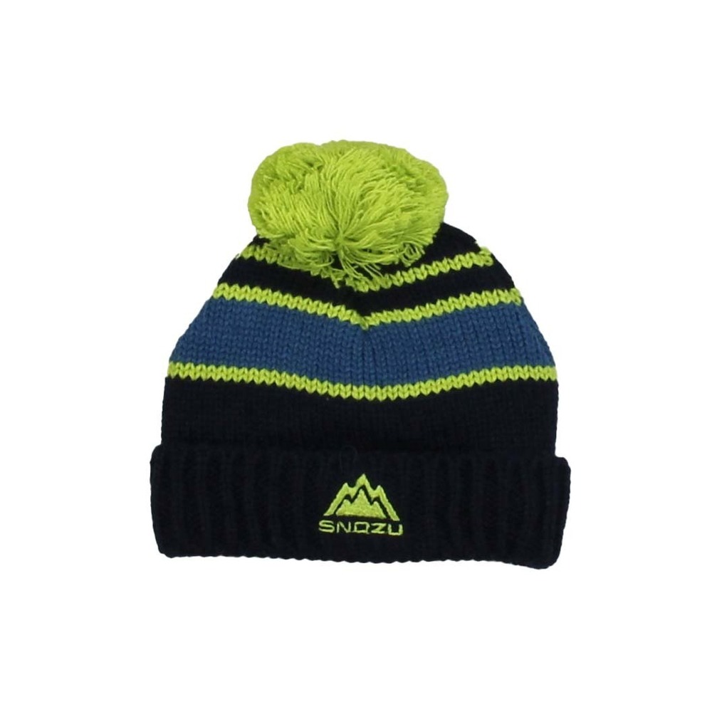 Snozu Boys Navy | Green Winter Hat size: 2T-3T